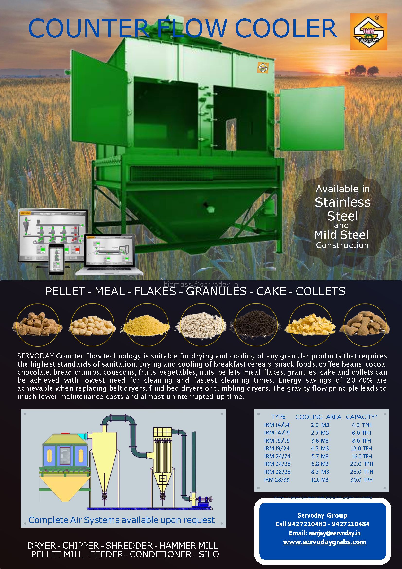 Biomass Counter Flow Pellet Cooler - 2